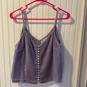 Madewell velvet purple tank top